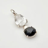 Dije de Cuarzo Cristal y Obsidiana Arco iris - Dijes