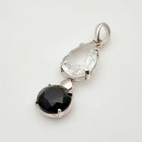 Dije de Cuarzo Cristal y Obsidiana Arco iris - Dijes