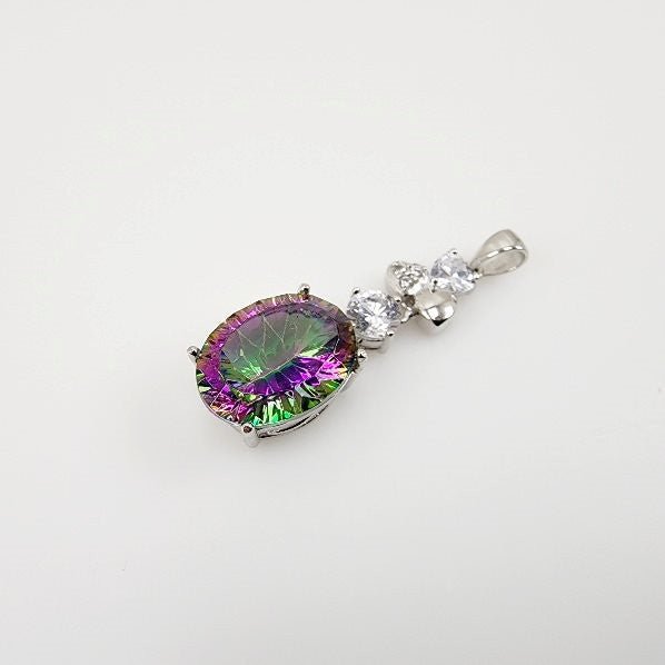 Dije de Cuarzo Místico y cubic zirconia - Dijes