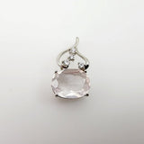 Dije de Cuarzo Rosa y cubic zirconia - Dijes