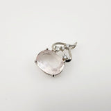 Dije de Cuarzo Rosa y cubic zirconia - Dijes