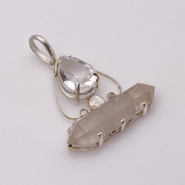 Dije de Cuarzo Tibetano y cuarzo cristal - Dijes