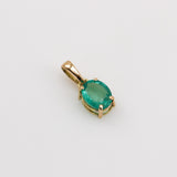 Dije de Esmeralda en oro 18 k - Dijes