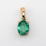 Dije de Esmeralda en oro 18 k - Dijes
