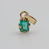 Dije de Esmeralda Facetada 5x4 mm en Oro 18k | Rocas & Cristales - Joyería de autor