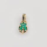 Dije de Esmeralda Facetada 5x4 mm en Oro 18k | Rocas & Cristales - Joyería de autor