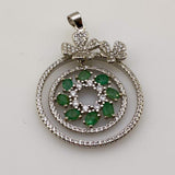 Dije de esmeralda y cubic zirconia - Dijes