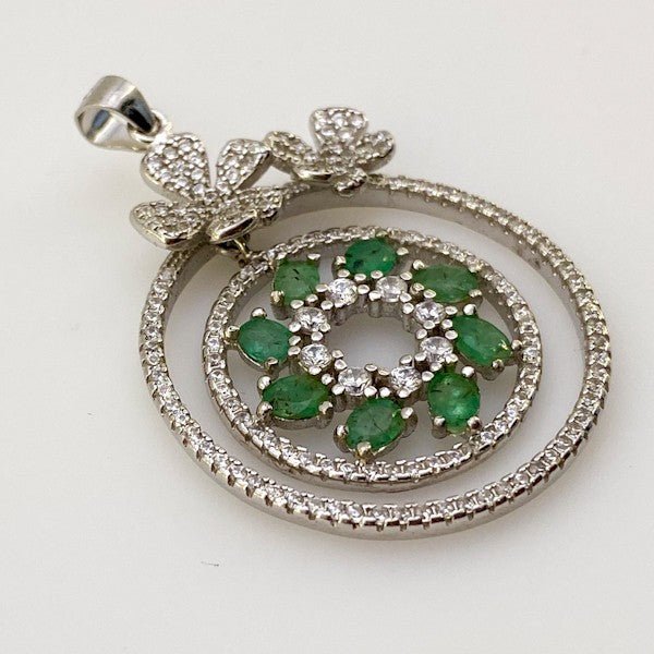 Dije de esmeralda y cubic zirconia - Dijes
