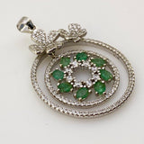 Dije de esmeralda y cubic zirconia - Dijes