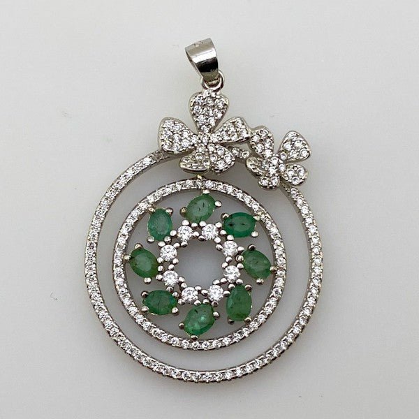 Dije de esmeralda y cubic zirconia - Dijes