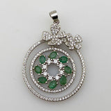 Dije de esmeralda y cubic zirconia - Dijes