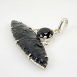 Dije de Obsidiana negra y arco iris - Dijes