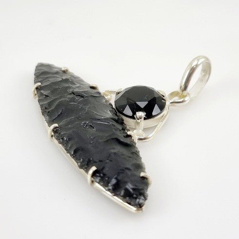Dije de Obsidiana negra y arco iris - Dijes