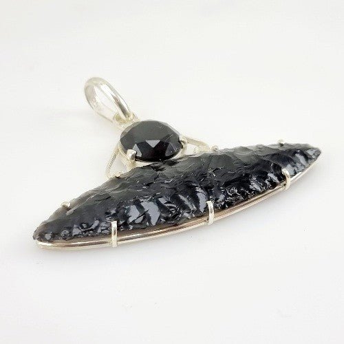 Dije de Obsidiana negra y arco iris - Dijes