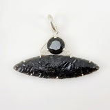 Dije de Obsidiana negra y arco iris - Dijes