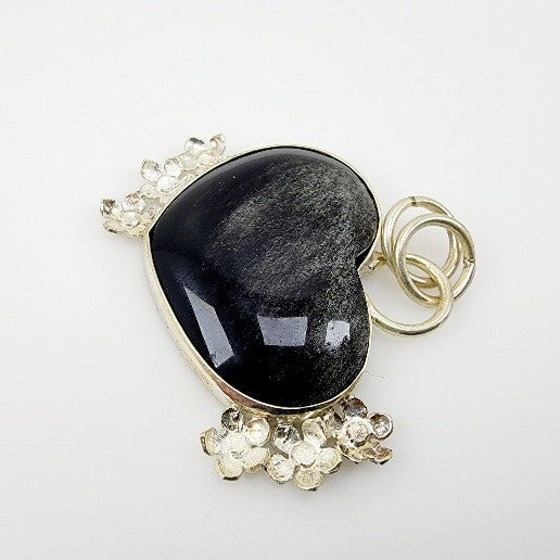 Dije de Obsidiana plateada - Dijes