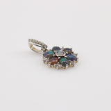 Dije de Ópalo negro australiano y cubic zirconia - Dijes
