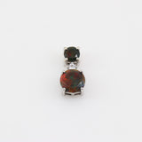 Dije de Ópalo negro australiano y cubic zirconia - Dijes