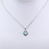 Dije de Ópalo welo, Diopsidos y cubic zirconia con cadena de 45 cm - Dijes