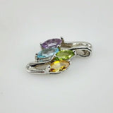 Dije de Peridoto, Citrino, Amatista y Topacio azul - Dijes