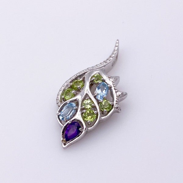 Dije de Peridoto, Topacio Azul y Amatista - Dijes