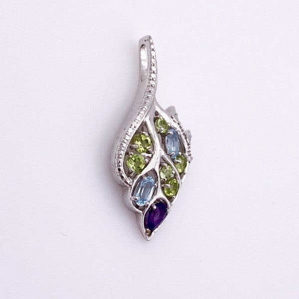 Dije de Peridoto, Topacio Azul y Amatista - Dijes