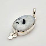 Dije de Piedra Luna con Turmalina negra - Dijes