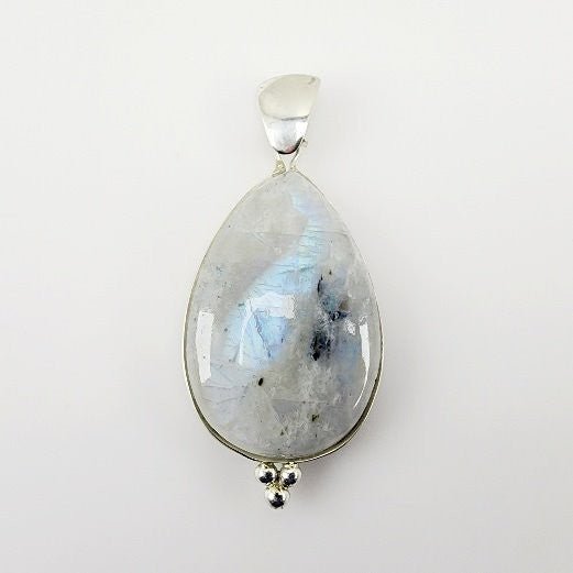 Dije de Piedra Luna con turmalina negra - Dijes