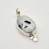 Dije de Piedra Luna con Turmalina negra - Dijes
