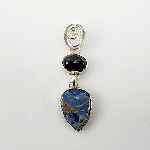 Dije de Pietersita y Obsidiana plateada - Dijes