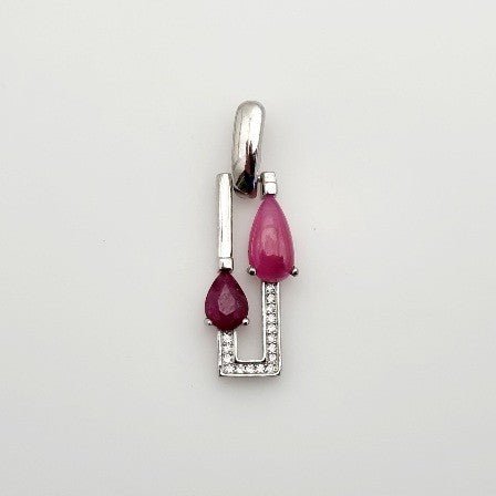 Dije de Rubí y Cúbic Zirconia - Dijes