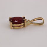 Dije de Rubí y diamante en oro 18k - Dijes