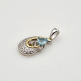 Dije de Topacio Azul, Imperial y cubic zirconia - Dijes