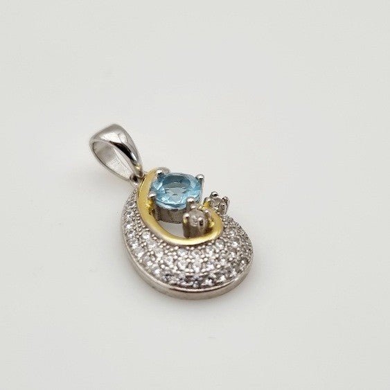 Dije de Topacio Azul, Imperial y cubic zirconia - Dijes