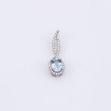 Dije de Topacio Azul y cubic zirconia - Dijes