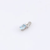 Dije de Topacio Azul y cubic zirconia - Dijes