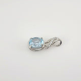 Dije de Topacio Azul y cubic zirconia - Dijes