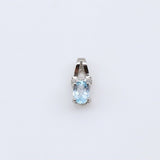 Dije de Topacio Azul y cubic zirconia - Dijes