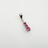 Dije de Turmalina rosa y cubic zirconia - Dijes