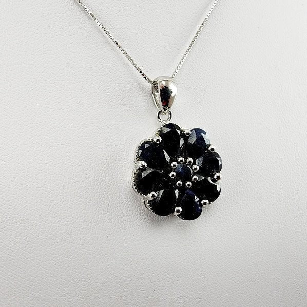 Dije de Zafiro con cadena 45 cm - Dijes