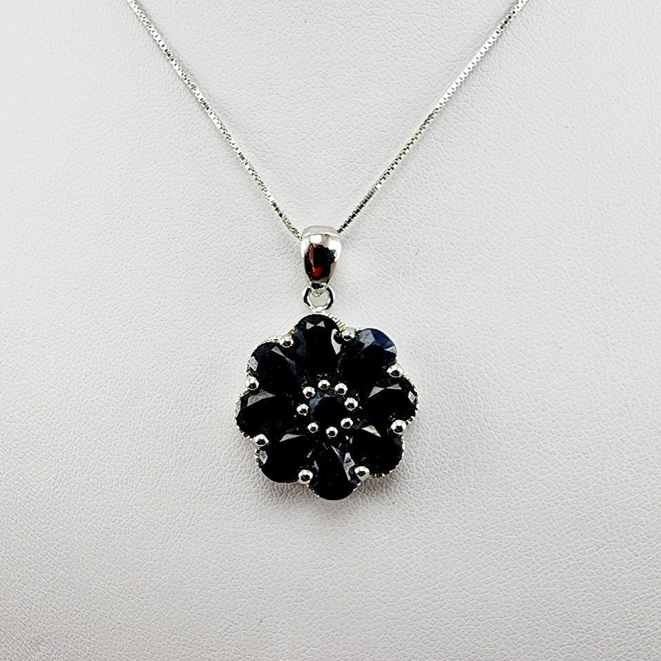 Dije de Zafiro con cadena 45 cm - Dijes