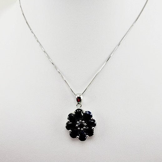 Dije de Zafiro con cadena 45 cm - Dijes