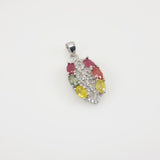 Dije de zafiros de colores y cubic zirconia - Dijes