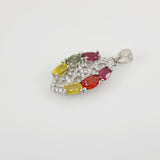 Dije de zafiros de colores y cubic zirconia - Dijes