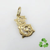Dije letra E en oro 18 k - Dijes