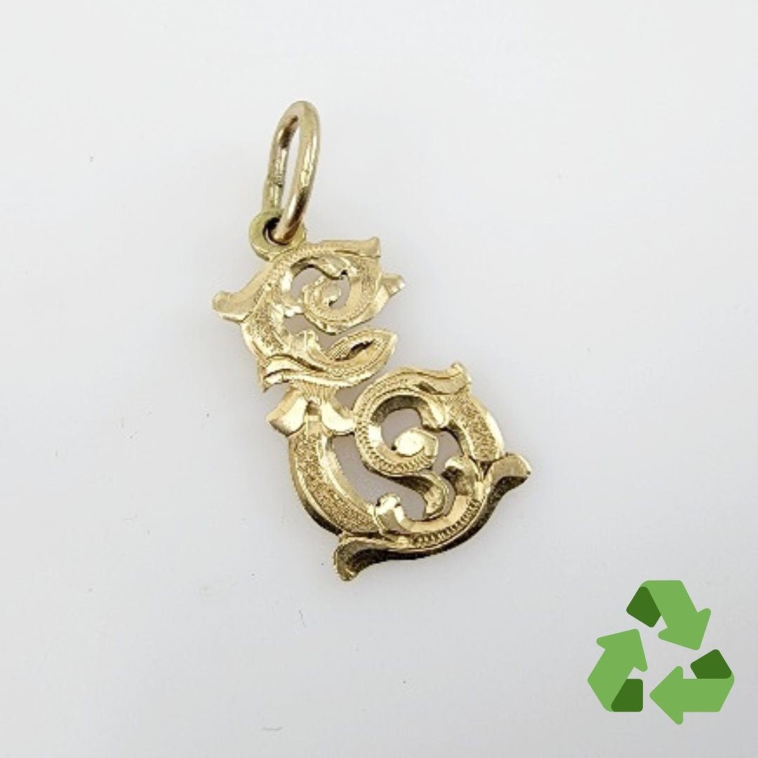 Dije letra E en oro 18 k - Dijes