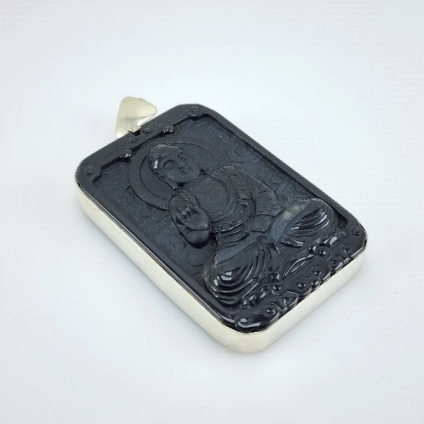 Dije Talla de Kuan - Yin en Obsidiana Negra - Dijes