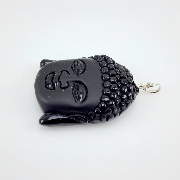 Dije Talla de Kuan - Yin en Obsidiana Negra - Dijes