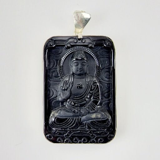 Dije Talla de Kuan - Yin en Obsidiana Negra - Dijes