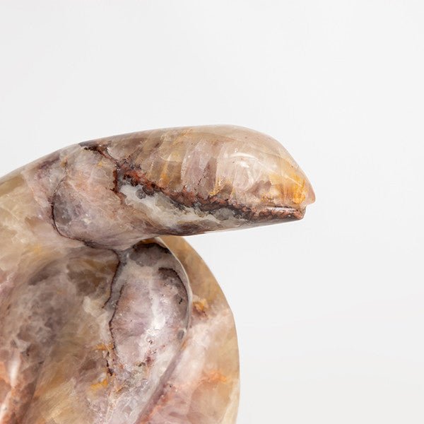 Escultura de Fluorita: Serpiente - Talla en piedra